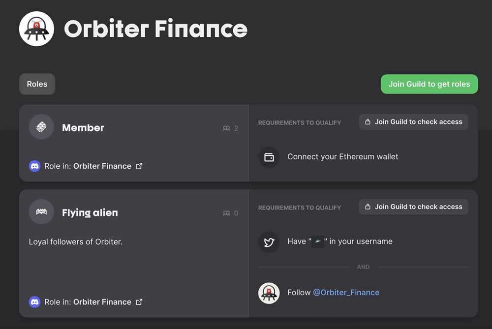 Benefits of joining the Orbiter Finance Discord channel
